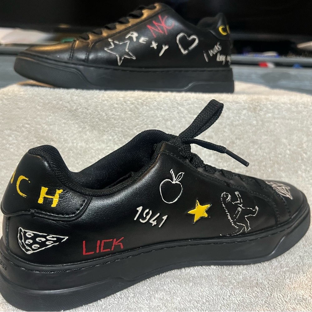 Coach High line signature low top charcoal/black sneaker - Picture 3 of 7